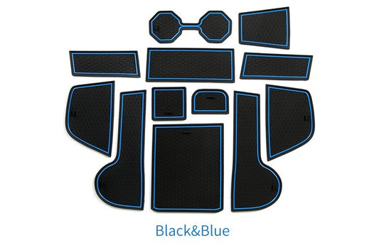for VW for Volkswagen POLO MK6 AW 2018 - 2023 Anti-slip Gate Slot Mat BLUE