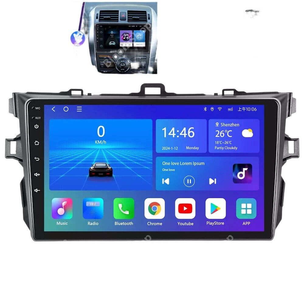 32G CARPLAY ANDROID 13 CAR STEREO RADIO GPS NAVI BT for TOYOTA for COROLLA 2009-2013