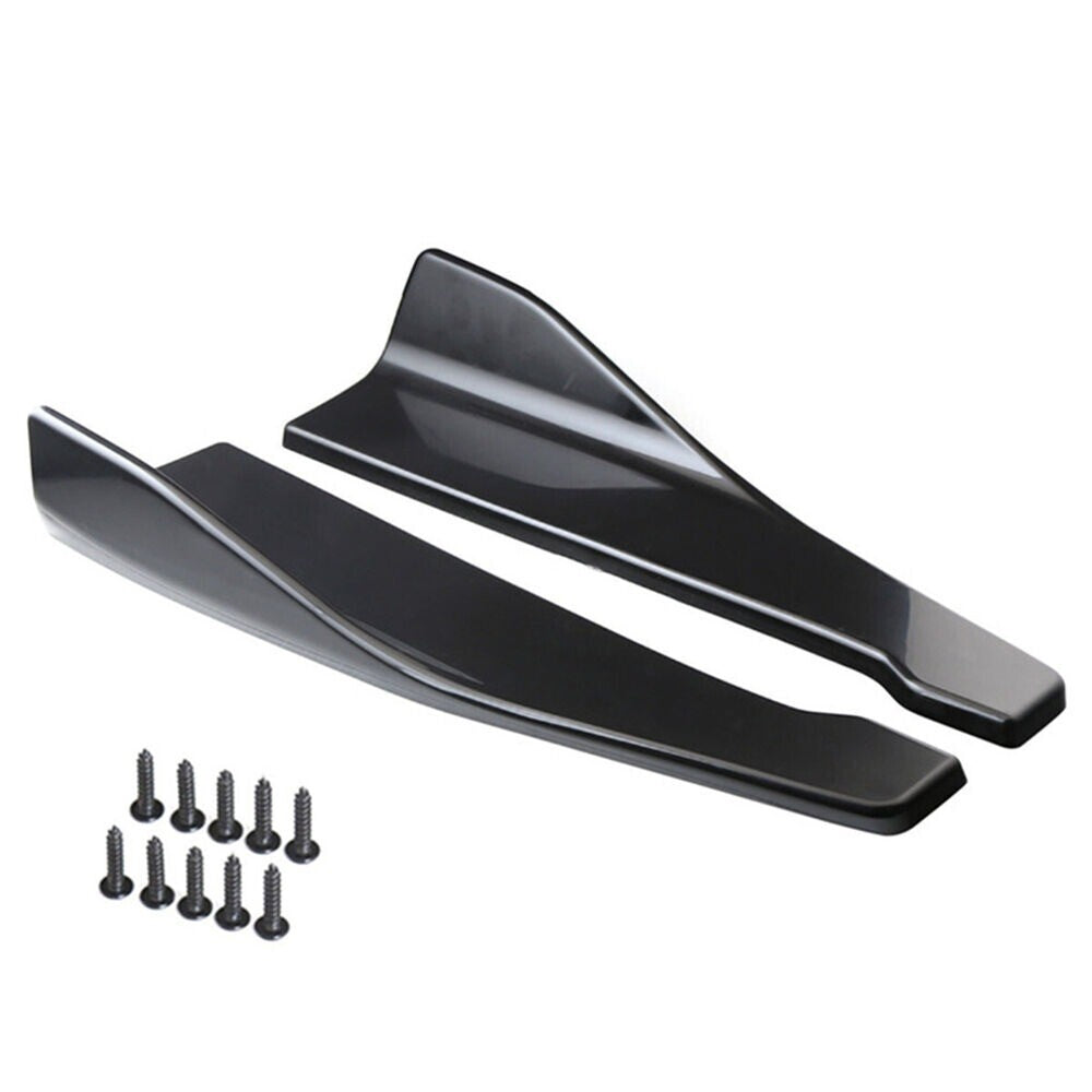 Car Side Skirt Extension Splitters Winglet Diffuser Rear Lip Black 48cm New Hot n