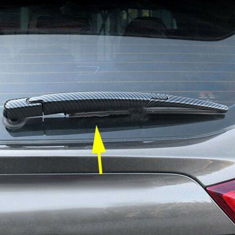 for Nissan Rogue 2014-20 Carbon Fiber Tail Rear Window Rain Wipers Cover Trim 3X