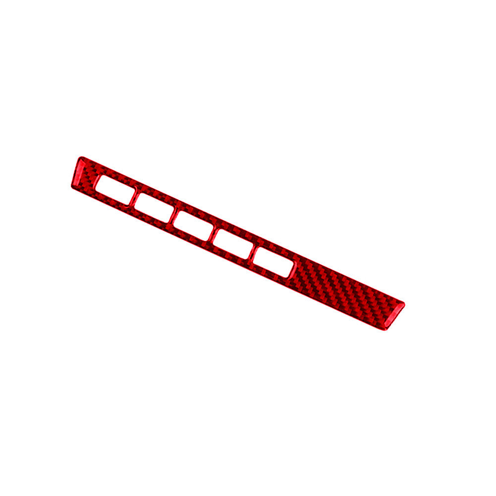 Red Carbon Fiber Multimedia Button Trim Panel Type B for BMW X3 2004-2010