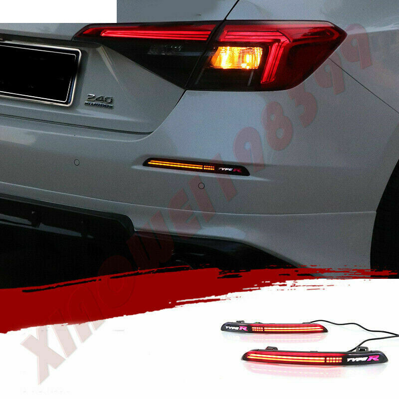 for Honda for Civic Sedan 2022-2023 LED Reflector Rear Bumper Tail Brake Signal Lamp