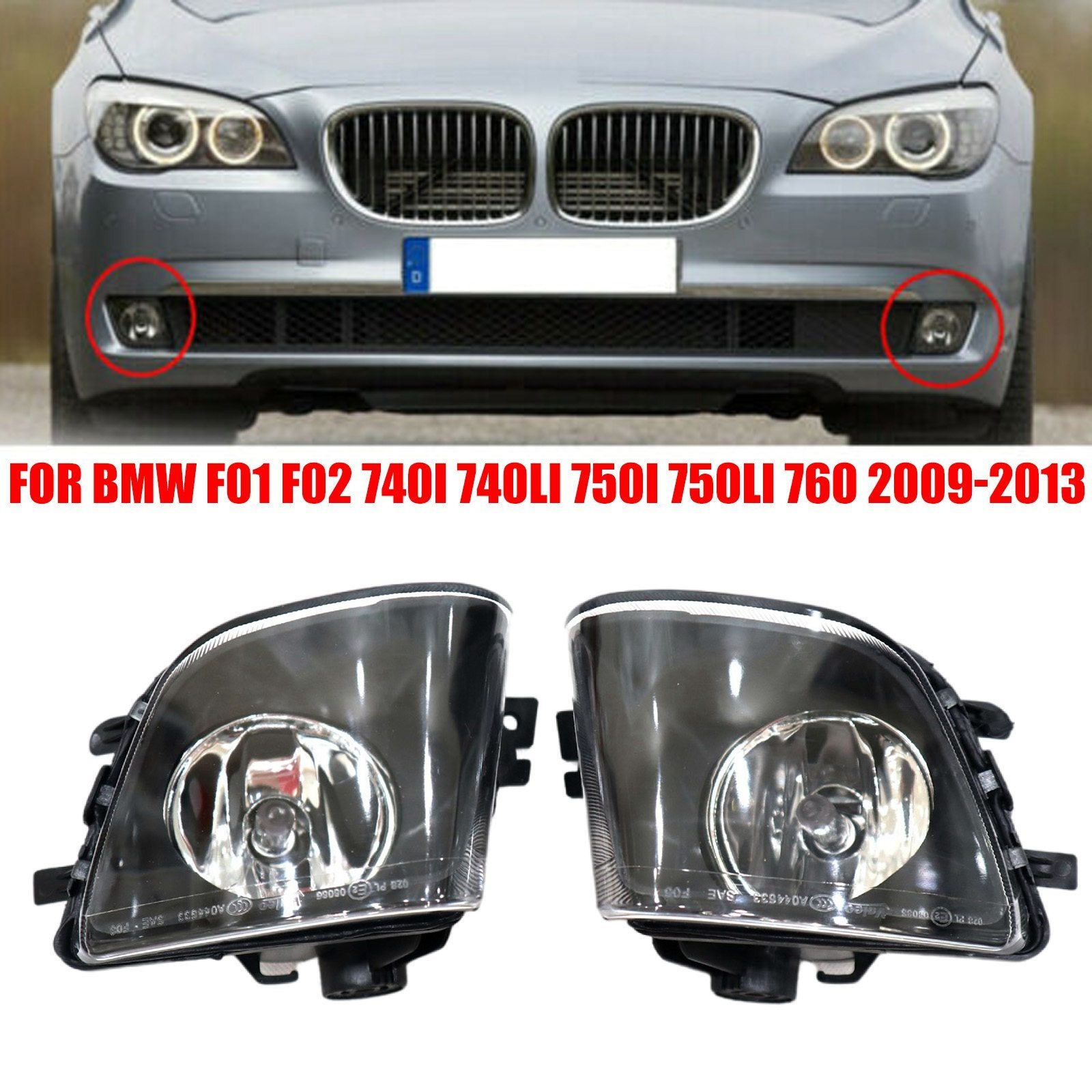 Fog Light Lamp LeftRight for BMW F01 F02 740i 740Li 750i 750Li 760 2009-2013 AT