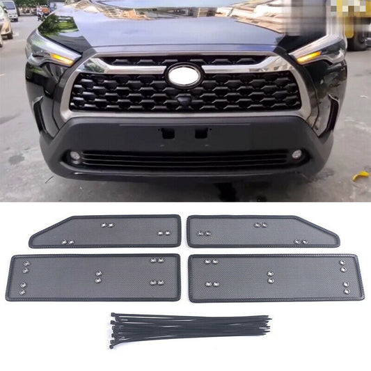 for Toyota for Corolla Cross 2022-2024 black Steel Front Grille Mesh Anti-Insect Net