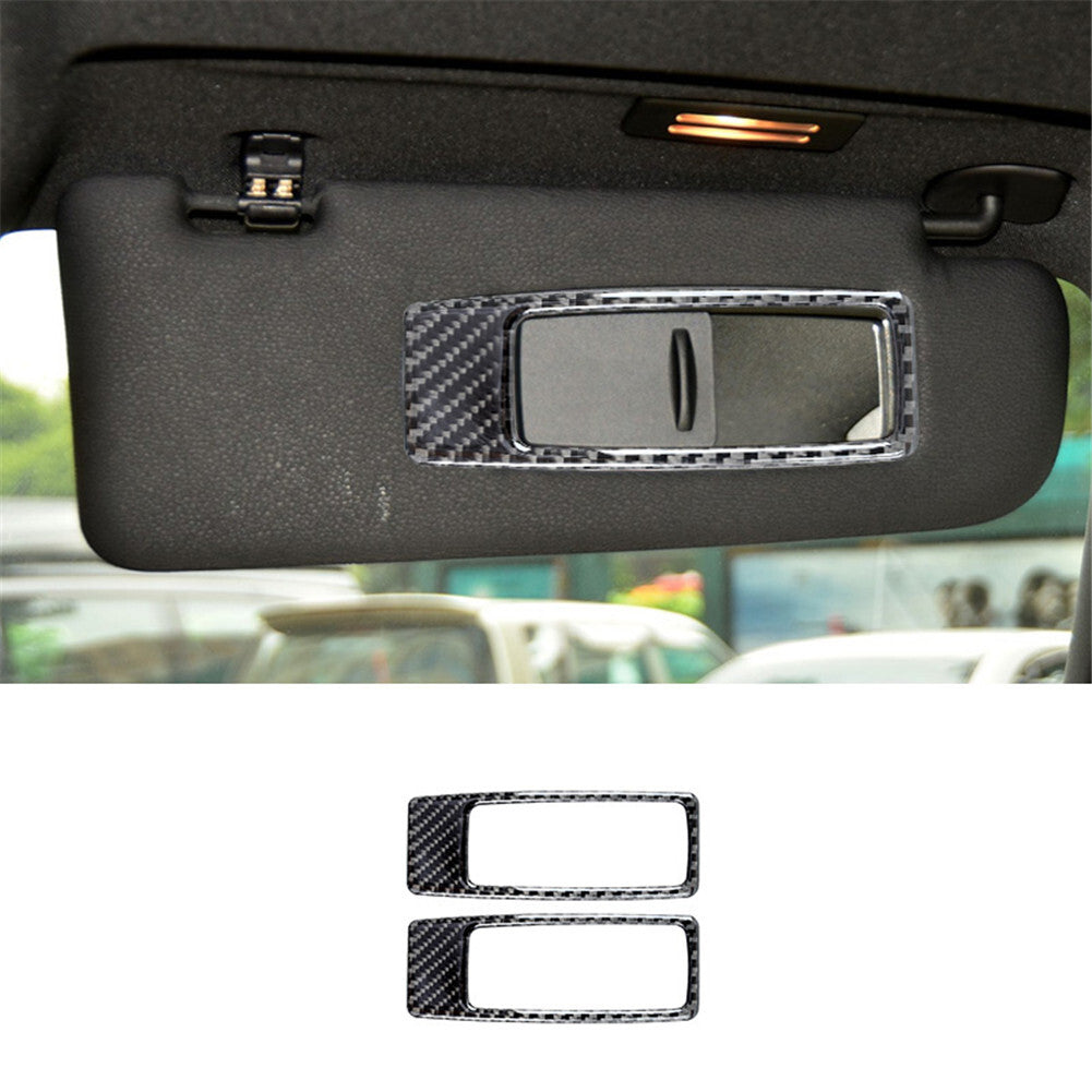 Carbon fiber sun visors mirror frame cover for BMW X5 E70 X6 E71 2008-2013