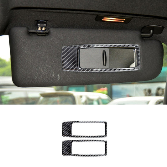 Carbon fiber sun visors mirror frame cover for BMW X5 E70 X6 E71 2008-2013