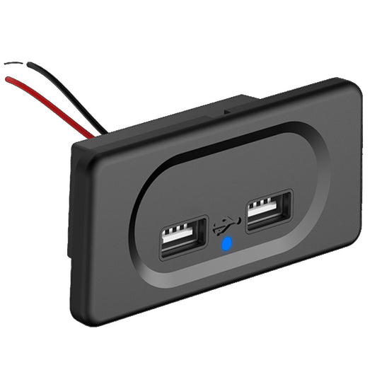 Car USB for Charger Socket 3.1A Fast Charging Power Outlet Blue LED Indicator Light