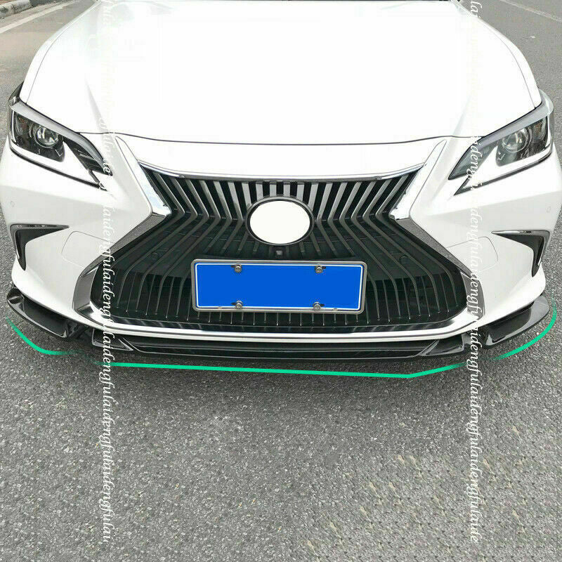Glossy Black Front Bumper Splitter Lip Guard Trim for Lexus ES350/300H 2019-2022