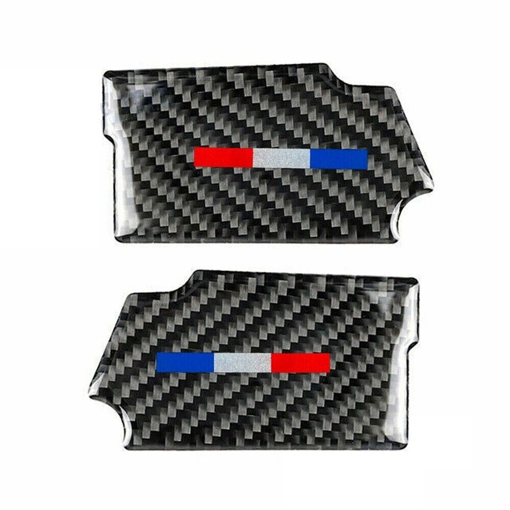 Carbon Fiber 3-Color Bar Door Handle Bowl Cover Fits for Mustang 2015- New n