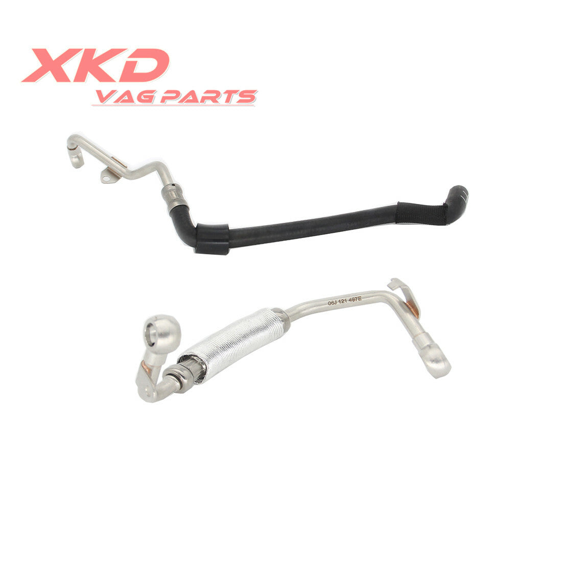 2Pcs Coolant Pipe Exhaust Gas Turbocharger Fit for VW for Passat for AUDI A3 06J121492E