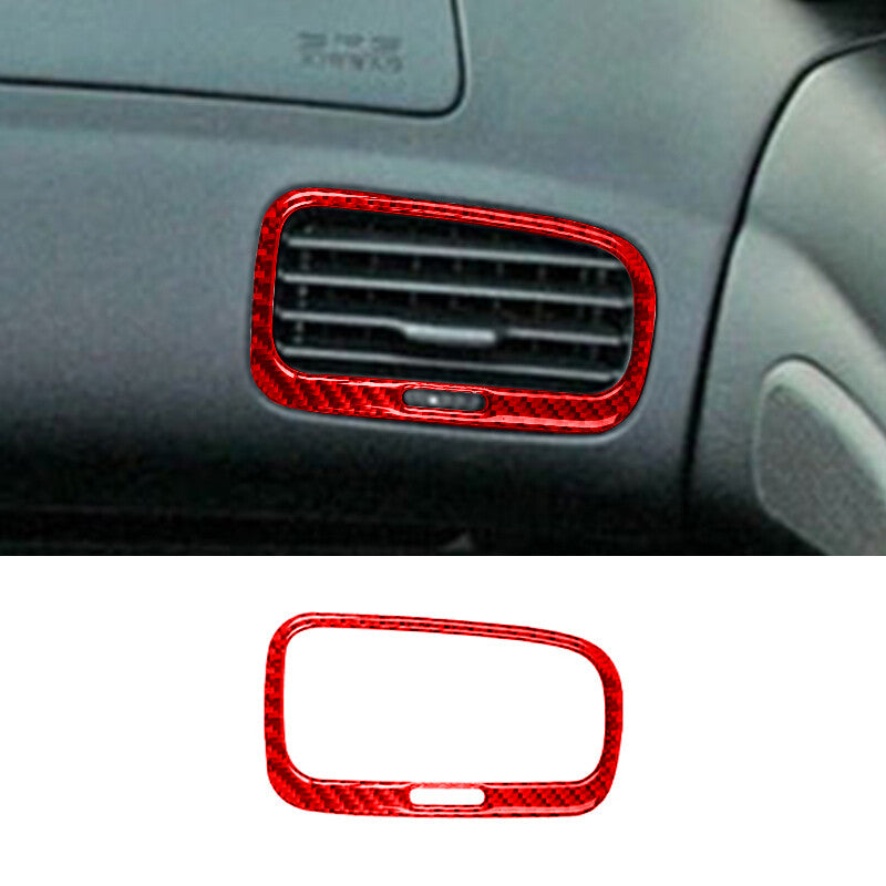 Red Carbon Fiber Passenger Air Outlet Cover Trim for Honda S2000 2004-2009