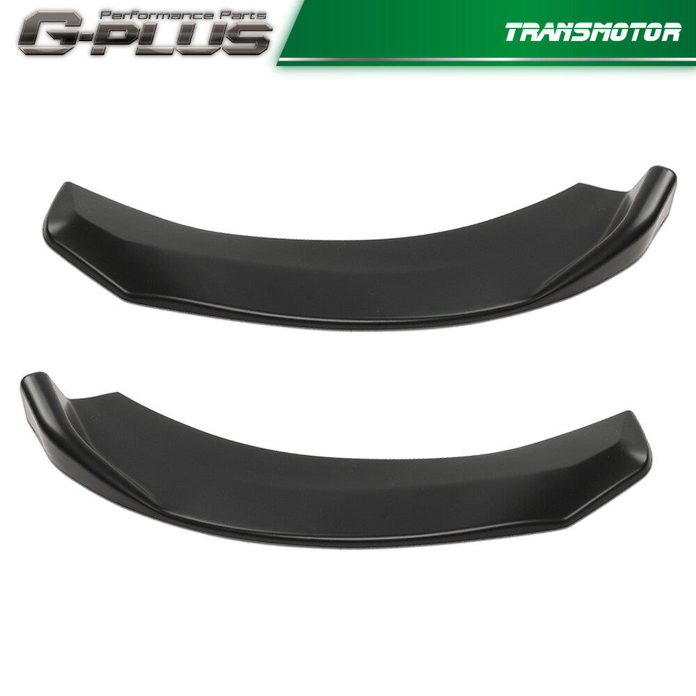 Universal Front Bumper Lip Pan Splitter Diffuser Airfoil 2 Pieces Black - v