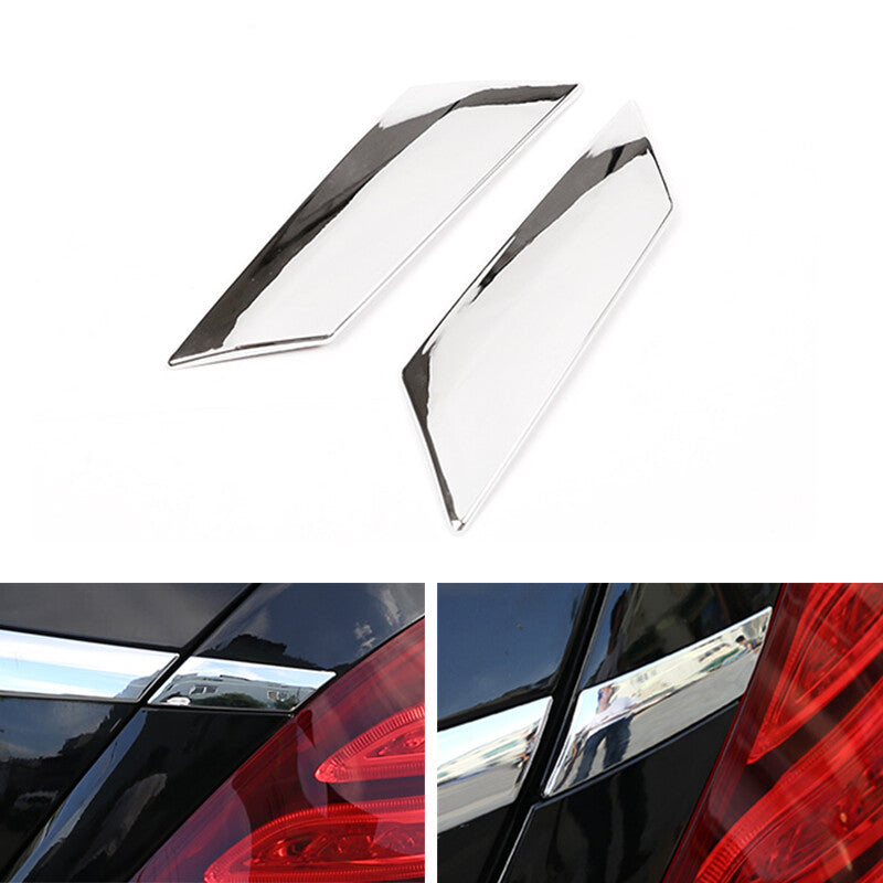 Two-piece silver chrome taillight trim for S-Class W222 14-19- n