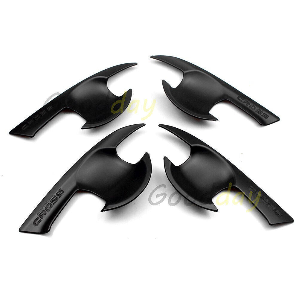 4P Door Handle Bowl Cover Trim for Toyota for Corolla Cross 22-24 Matte Black Look