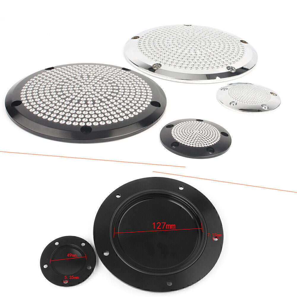 CNC Aluminum 5 Hole Clutch Cover & Timing Covers Fit for Harley Twin Cam Silver Q