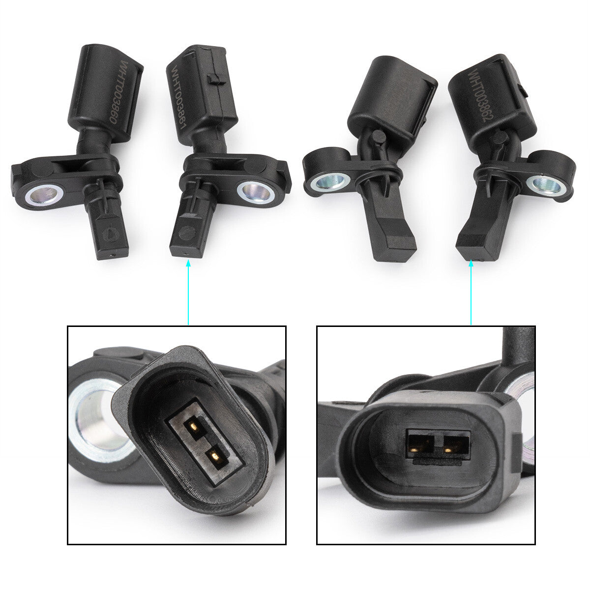 4PCS ABS Sensor Fit for Seat Ibiza 2017 Blitz 1.6L WHT003862 WHT003863 WHT003859