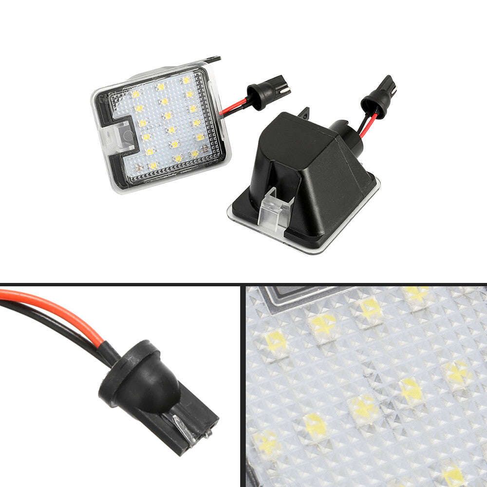 2x Car Side Mirror Puddle Light 18 LED Fits for Ford Focus Mondeo Kuga Escape C-Max Q