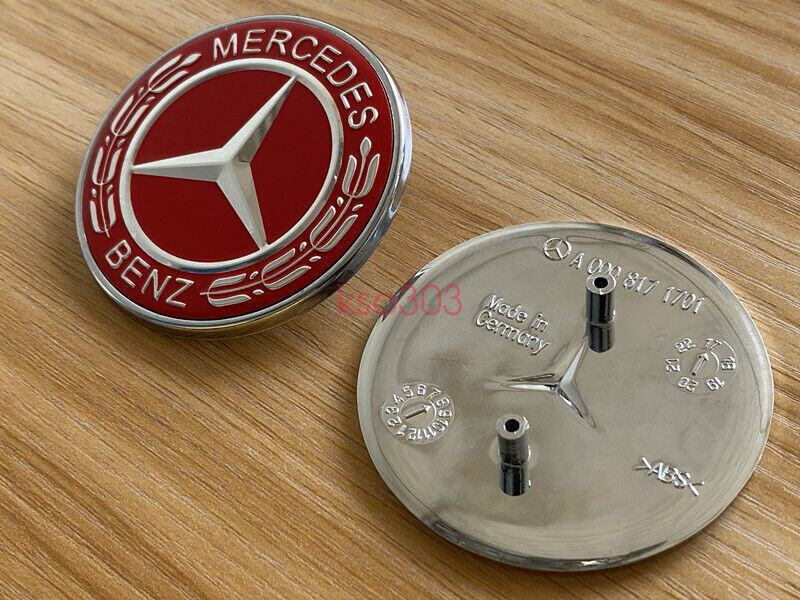 for MERCEDES CLK CLS E ML GL FRONT HOOD BADGE RED EMBLEM A2078170316
