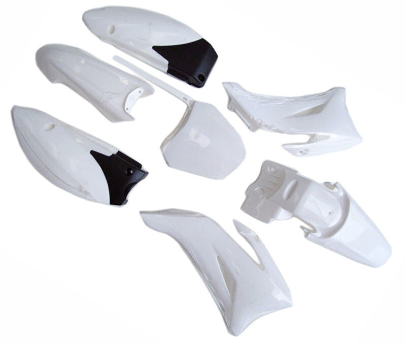 White plastic mudguard aerodynamic kit for Yamaha TTR110E TTR 110 Dirt Pit bike path