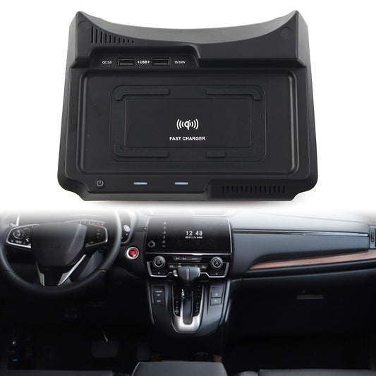 Wireless Car Charger Phone Fast Charging Pad Fit for Honda CRV CR-V 2017-2019 2018