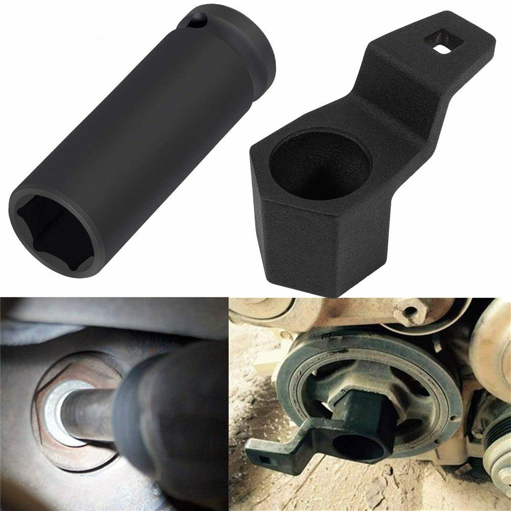 50mm Crankshaft Pulley Wrench w/19mm Harmonic Balancer Socket for Honda for Acura Q