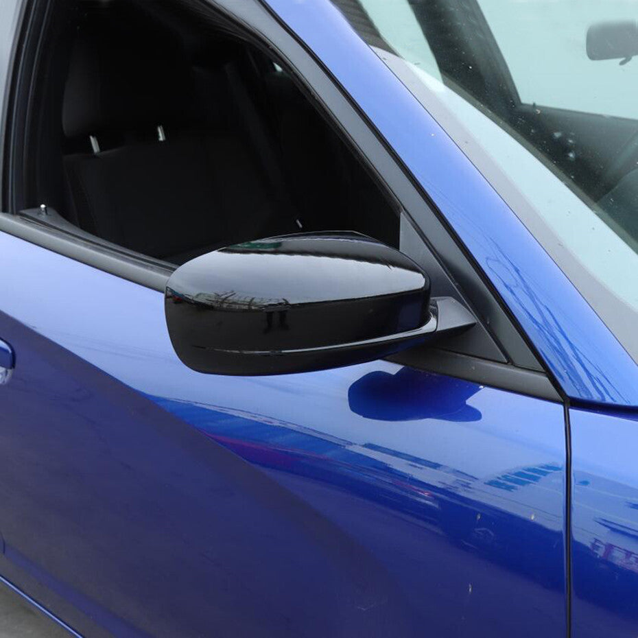 For 2011-2023 for Dodge Charger ABS Gloss Black Look Side Mirror Decor Cover Trim 2P v