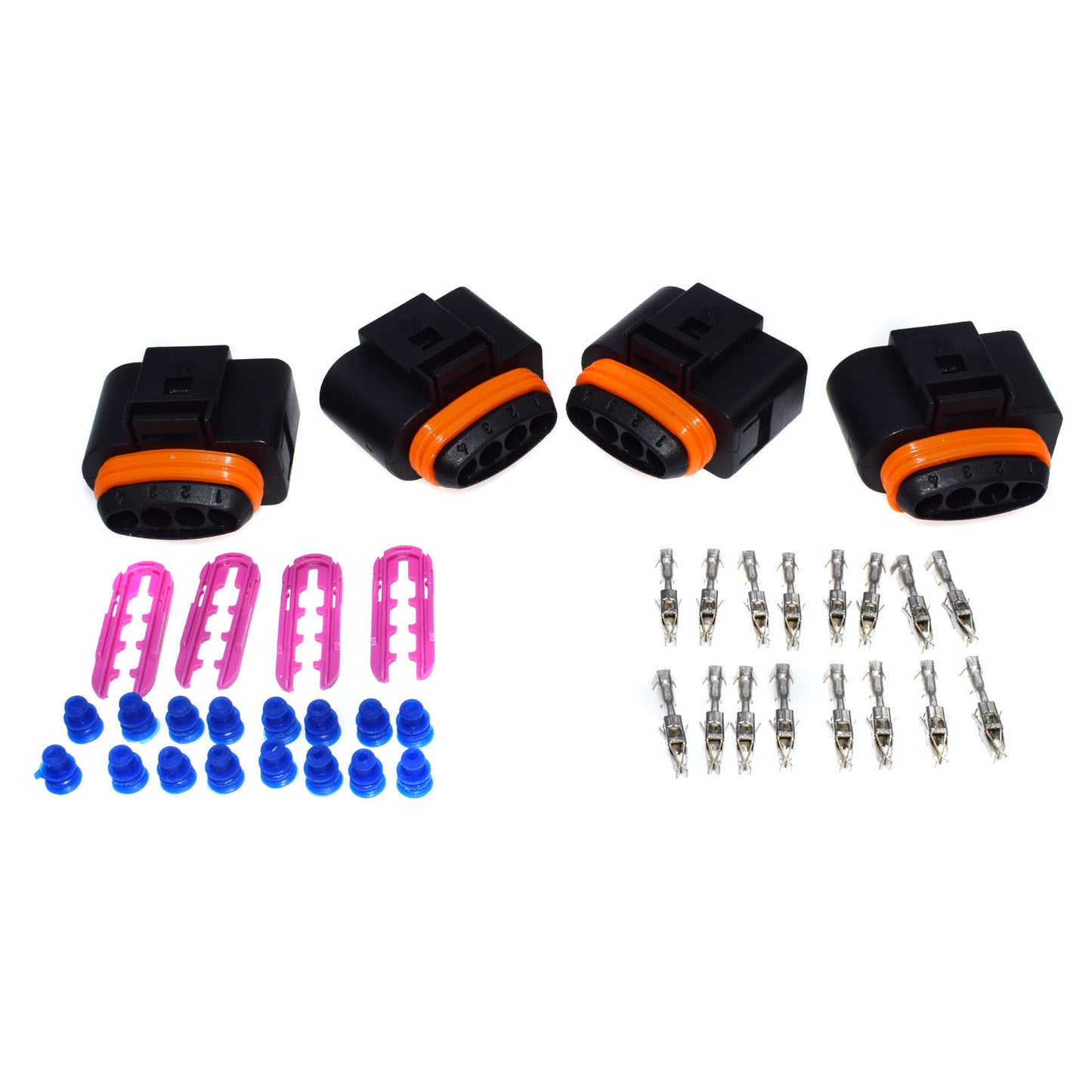 4 sets ignition coil connector repair plug suitable for for Audi A4 for VW CC 1J0973724 1J0998724- v