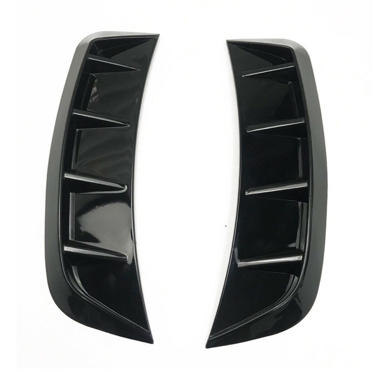 2x Car Air Vent Hood Side Fender Front Wheel Protector Trim Sticker Glossy Black
