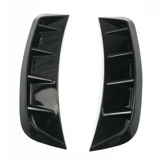 2x Car Air Vent Hood Side Fender Front Wheel Protector Trim Sticker Glossy Black