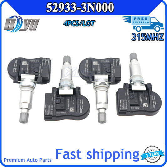 Tire Pressure Sensor (TPMS) 4-piece kit suitable for Hyundai Accent and for Kia Cadenza 52933-3N000