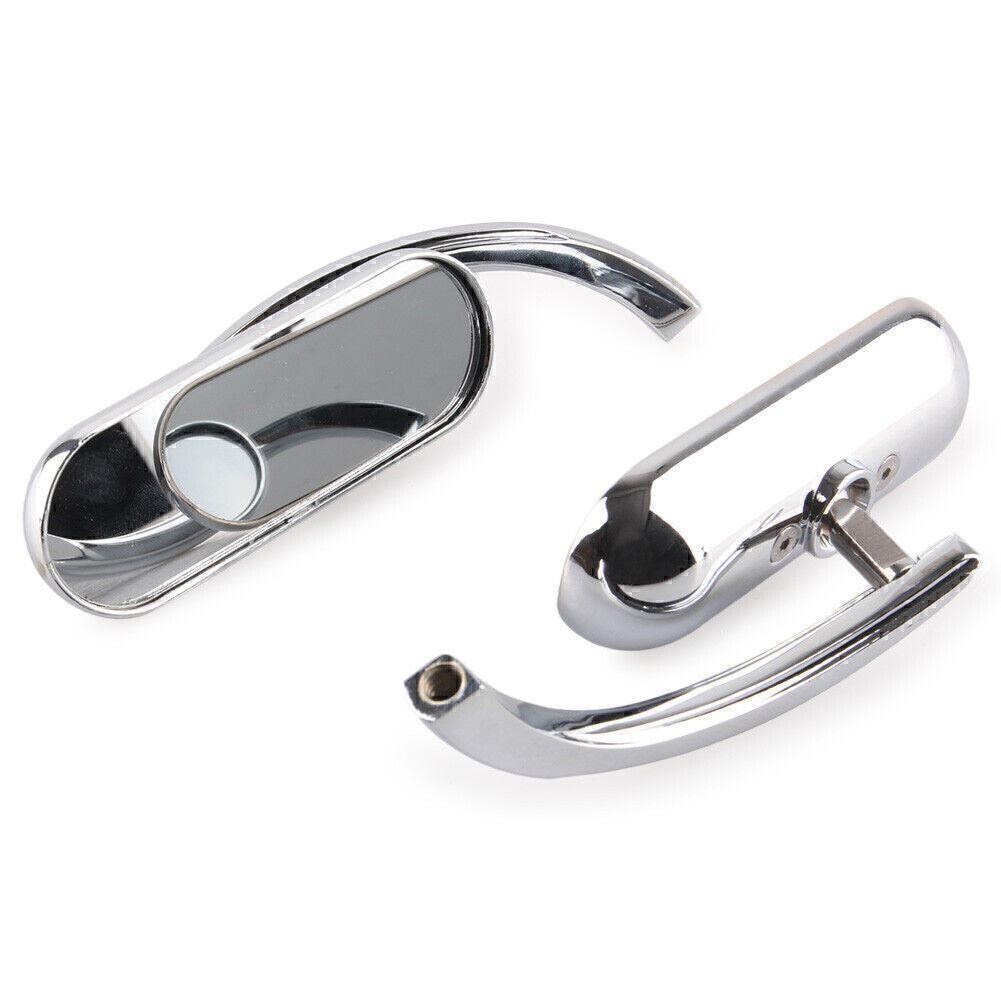 Chrome Oval Rearview Side Mirror for Harley Davidson Road King Fatboy Dyna Q