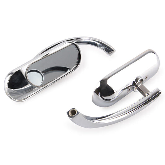 Chrome Oval Rearview Side Mirror for Harley Davidson Road King Fatboy Dyna Q