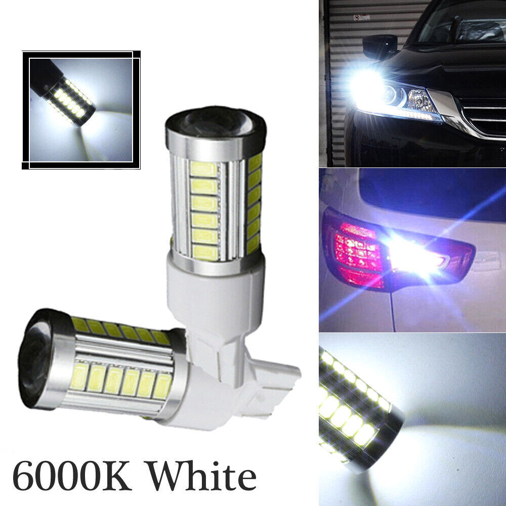 2pcs Car Car Backup Up Reverse LED Lights Bulbs Accessories 6000K White Universal