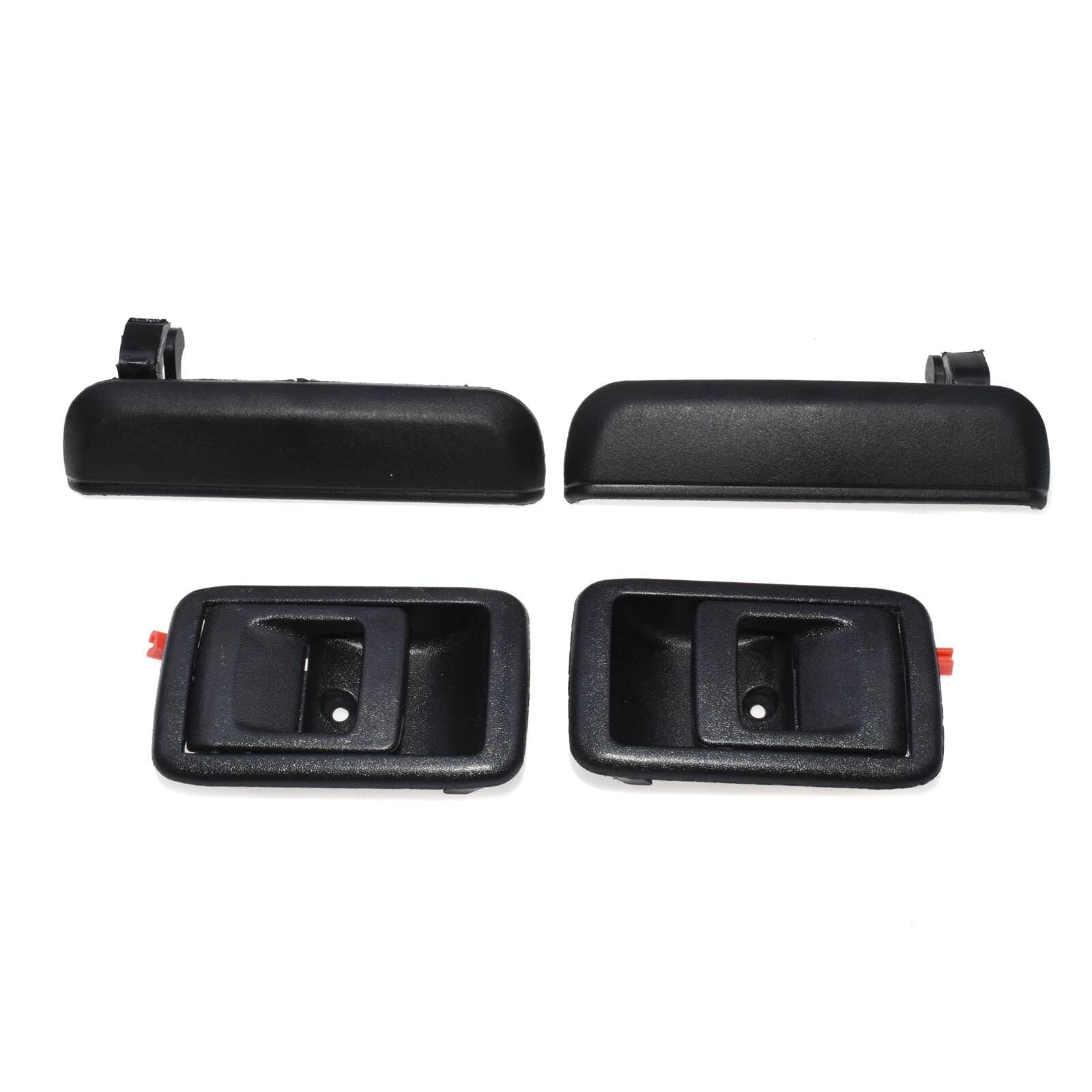 4-Pack Exterior Interior Rear Left and Right Door Handle Set for 95-98 for Tercel- v