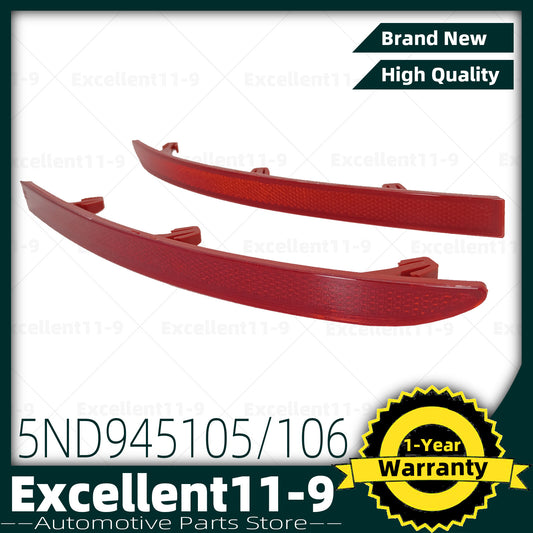 1. Dual rear bumper marker reflectors 5N0945105 and 5N0945106 suitable for Tiguan 2008-2018. n