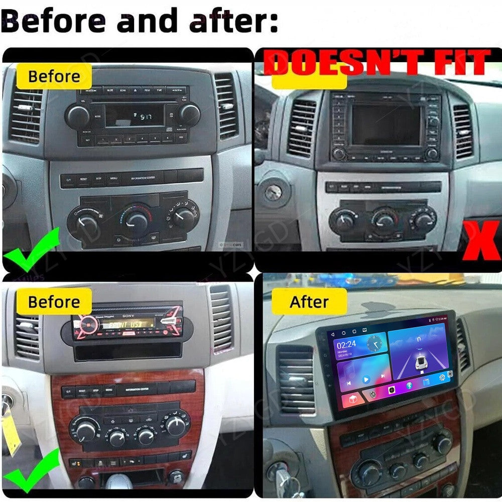 for Jeep for Grand Cherokee 2004-2007 Android Carplay Car Radio WIFI GPS Navi Screen