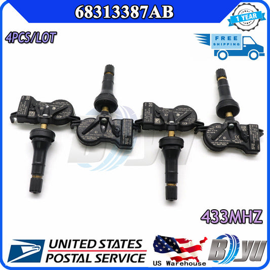 New 4-piece version TPMS tire pressure sensor for Chrysler for Dodge for Jeep US 68313387AB