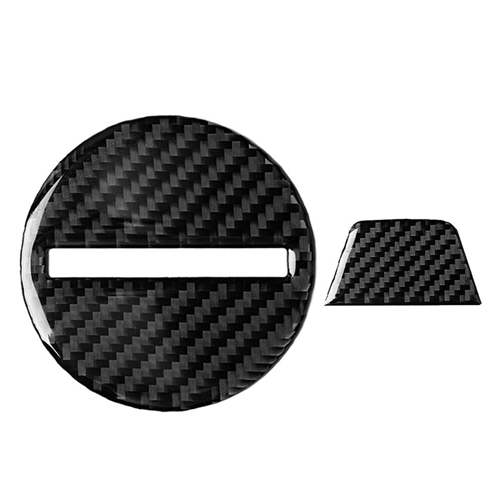 Fit for Chevrolet Camaro 2016-2021 2017 2Pcs Carbon Fiber Steering Wheel Cover Trim