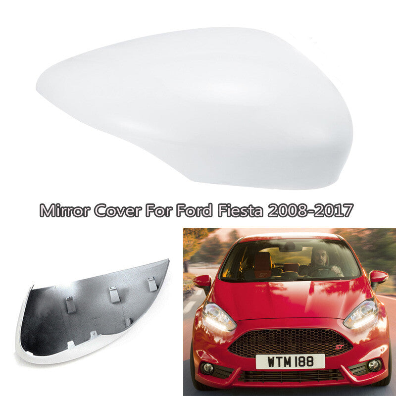 Right passenger side mirror cap trim for Fiesta MK7 2008 - 2017 White n