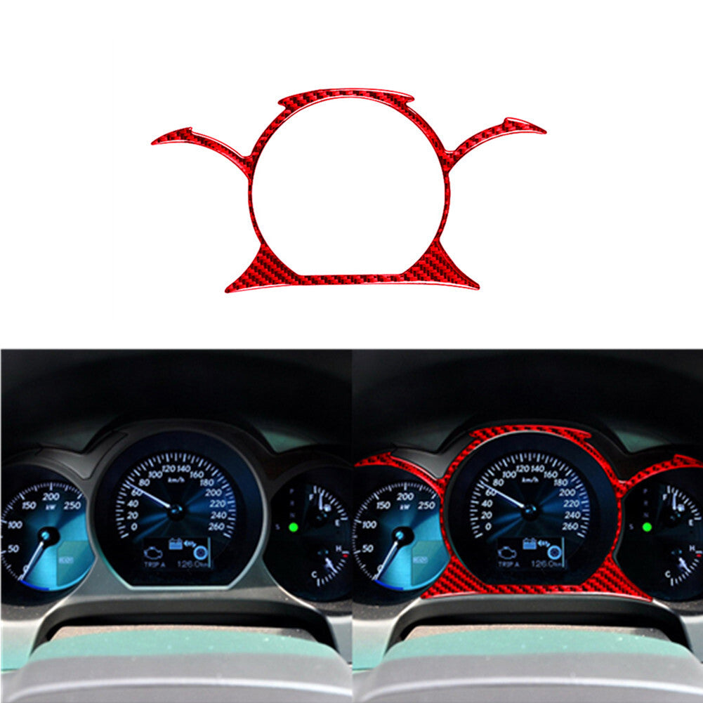 Red Carbon Fiber Speedometer Frame Cover Trim for Lexus GS300/350/450h 2006-2011