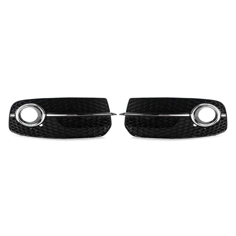 Front Bumper Fog Light Grille Upgrade SQ5 Style Grill Fit for AUDI Q5 2013-2017