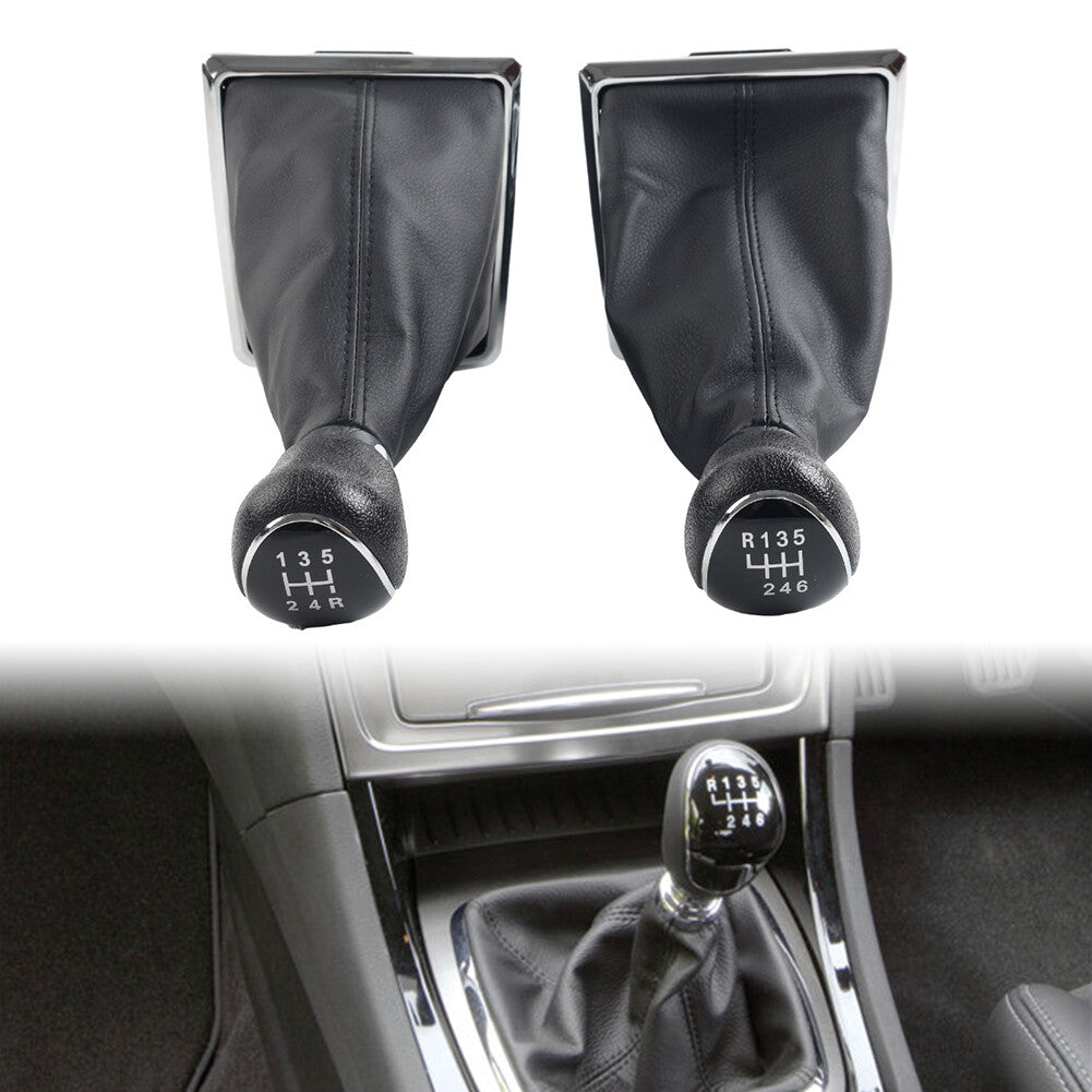 Car Shift Gear Knob 5/6 Speed With Leather Boot Fit  for ford  Focus MK2 C-Max Kuga Q