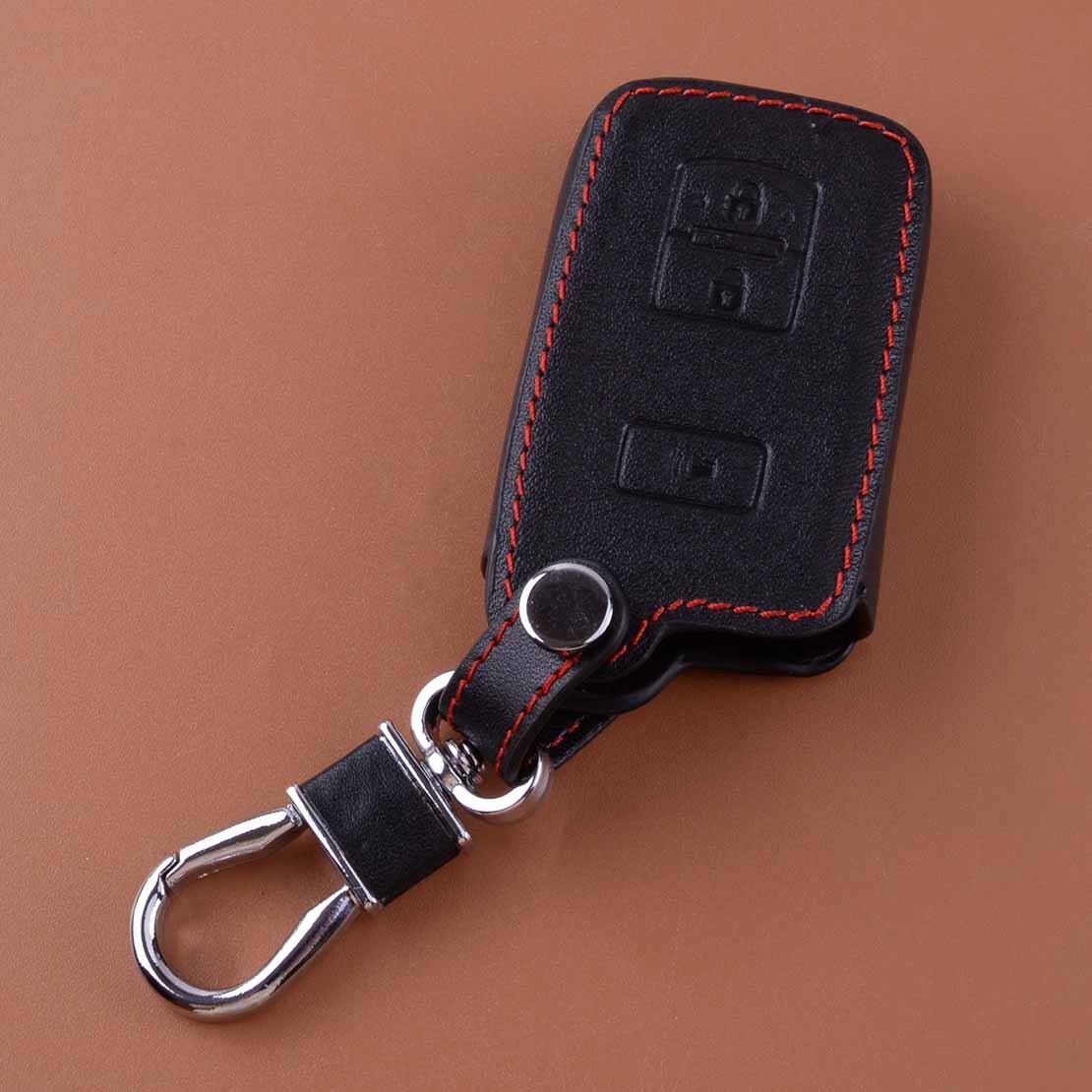 Car 3 Button PU Leather Remote for Smart Key Chain Cover Fit For RAV4 4Runner v