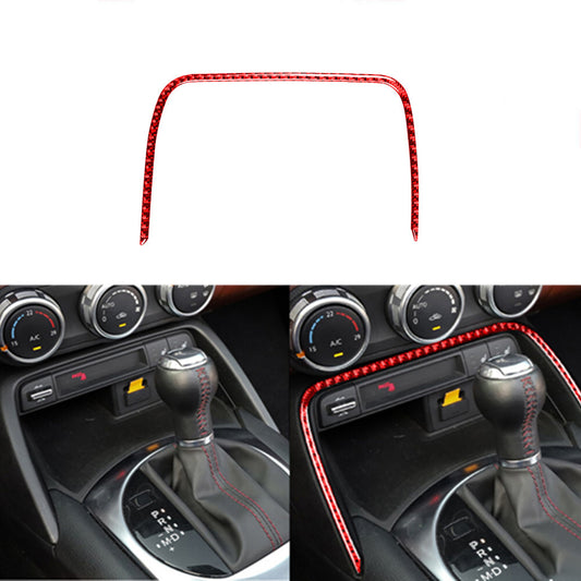 Interior Central AC Lower Frame Carbon Fiber Trim for Mazda MX-5 Miata 16-20 Red