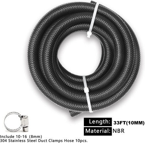 3/8-inch fuel line hose, NBR rubber push-lock hose, high-pressure fuel engine
