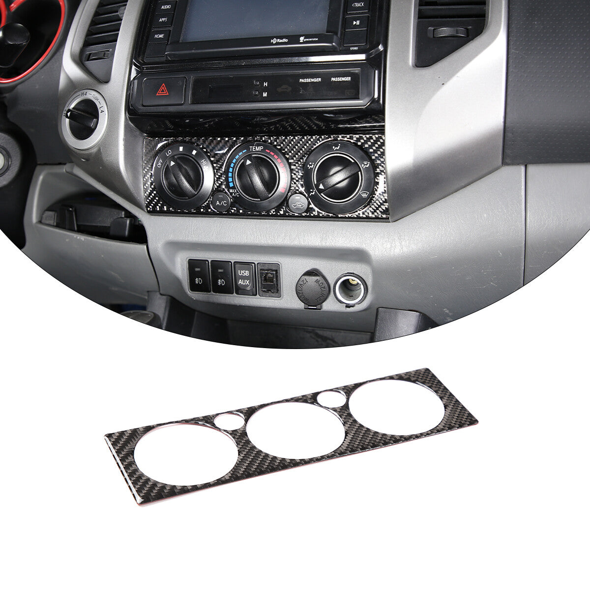 ABS carbon fiber front fog lamp cover decoration suitable for Eclipse 2006-2011- v