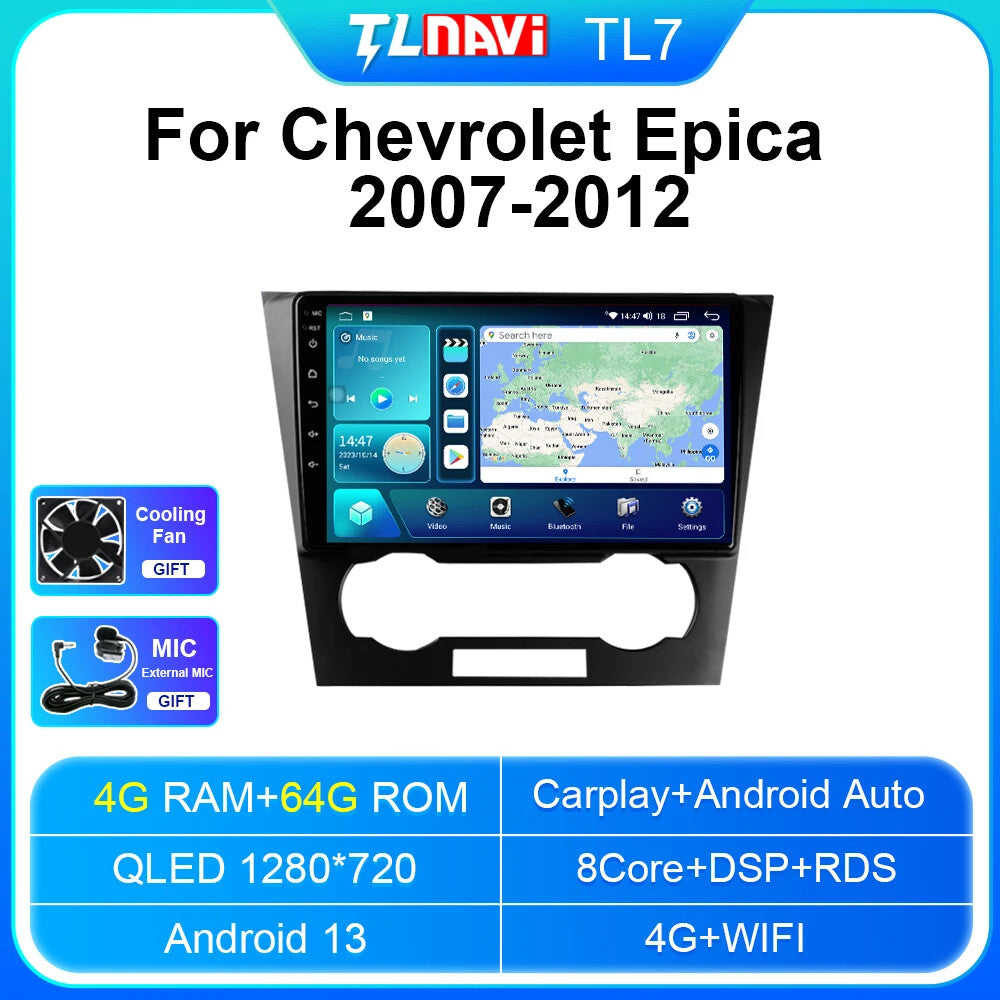 for Chevrolet Epica 2007-2012 CarPlay Car Radio Stereo Auto Player GPS Screen