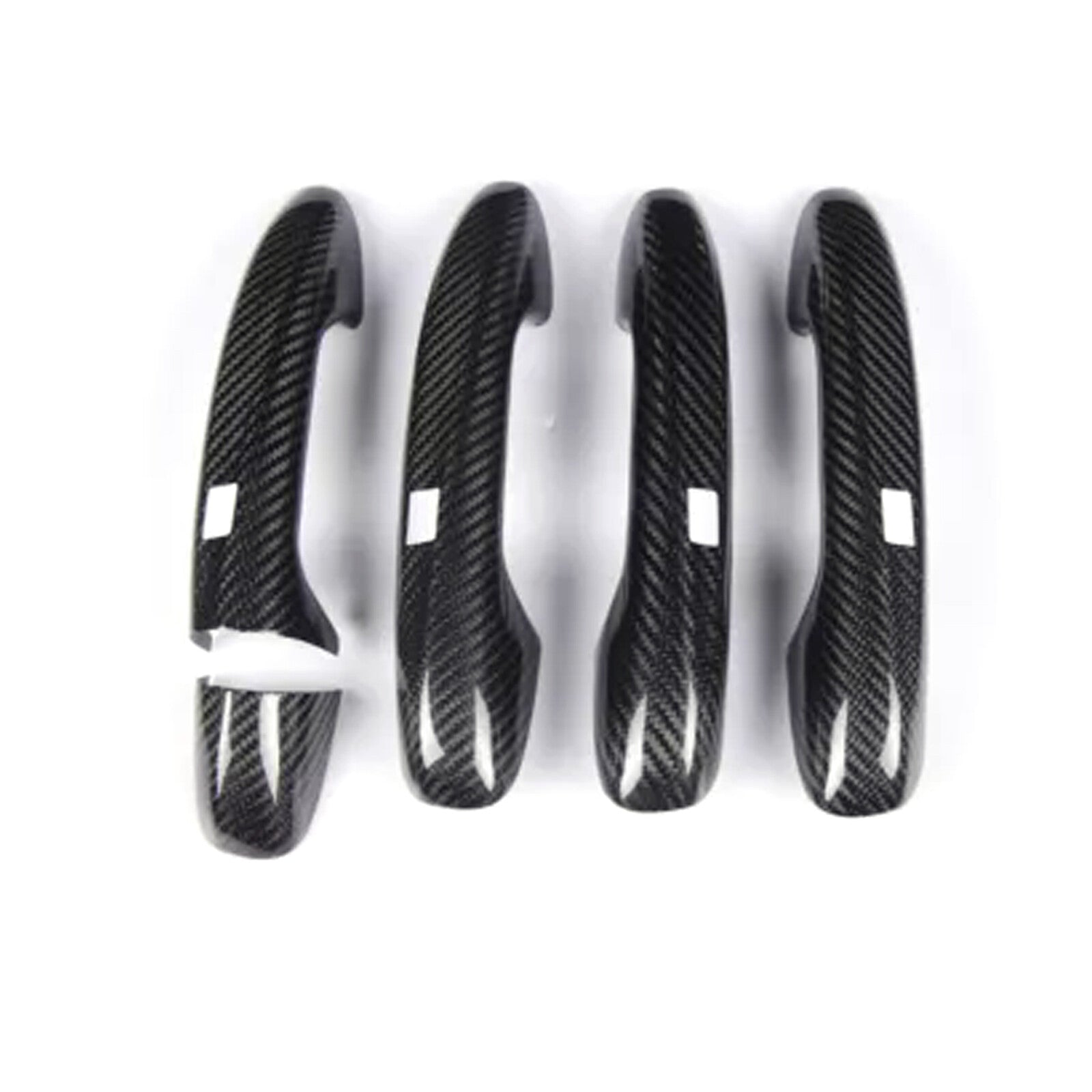 for Benz W205 C E S GLC GLE AMG Door Handle Cover w Sensor Carbon Fiber