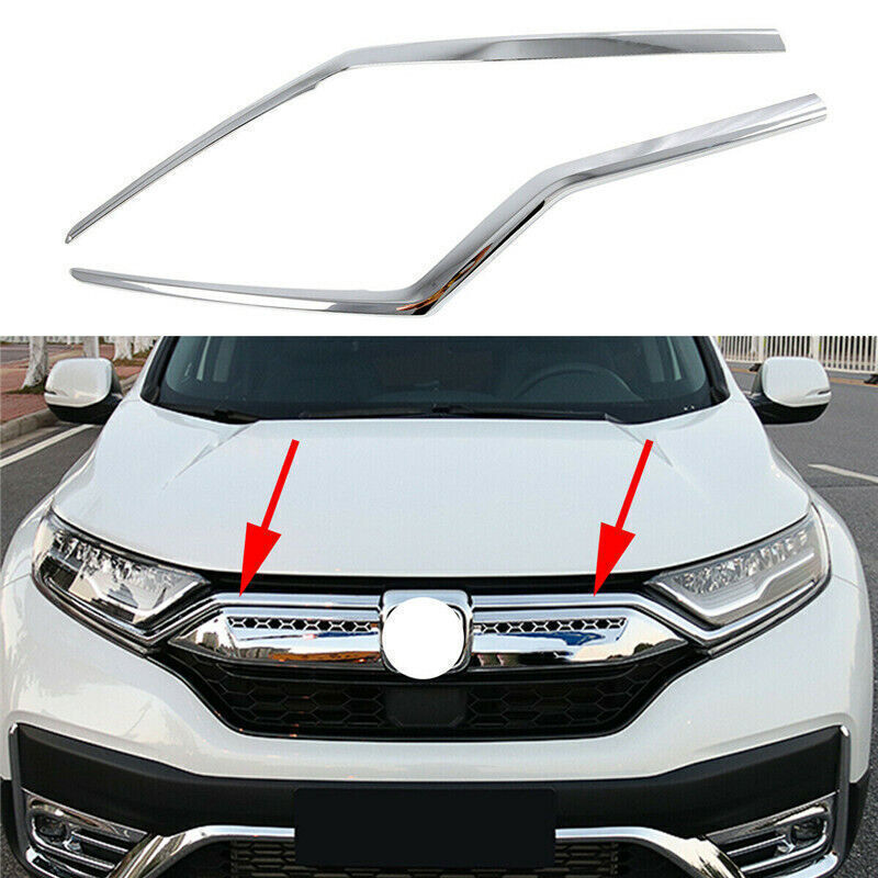 for Honda CR-V 21-2022 Chrome Car Front Central Grille grill Cover Accessories B n