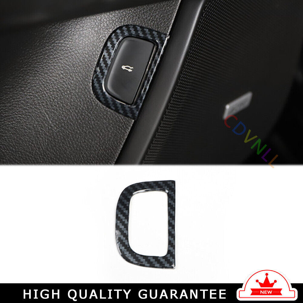 Back Door Tailgate Switch Cover Trim Fit for Cadillac CT6 16-2020 Carbon Fiber